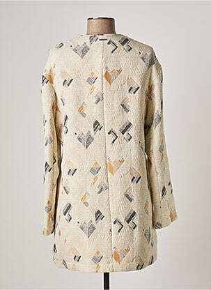 Manteau long coupe droite sans capuche jaune ONE STEP femme
