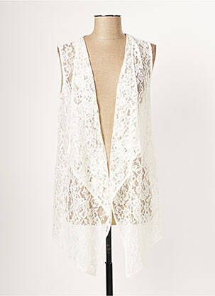 Gilet sans manche coupe droite blanc YUMI femme