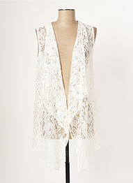 Gilet sans manche sans manche blanc YUMI femme