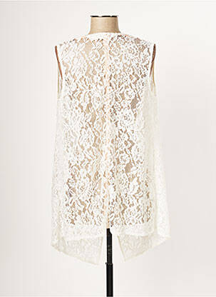 Gilet sans manche coupe droite blanc YUMI femme