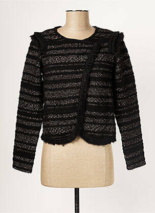 Veste casual col rond noir ONE STEP femme