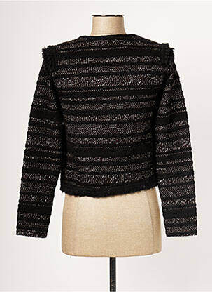 Veste casual col rond noir ONE STEP femme