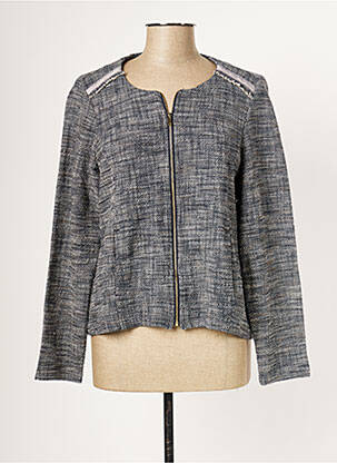 Veste casual col rond gris ONE STEP femme
