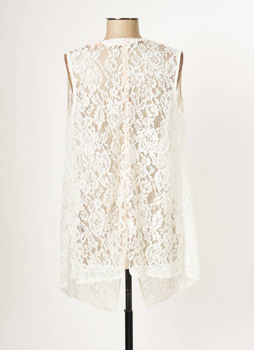 Gilet sans manche sans manche blanc YUMI femme