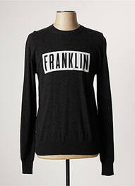 Pull col rond manches longues gris FRANKLIN MARSHALL homme
