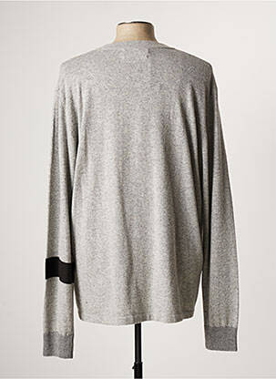 Pull col rond manches longues gris FRANKLIN MARSHALL homme
