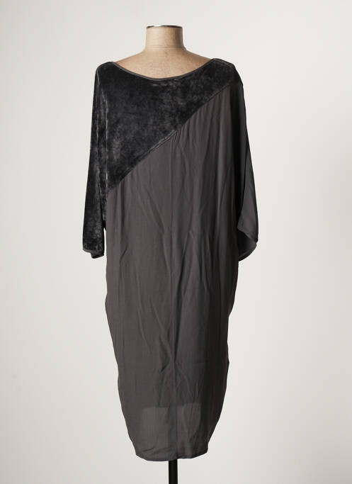 Robe mi-longue gris LA FEE MARABOUTEE pour femme