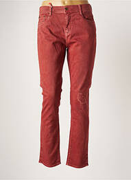 Jeans coupe droite broderie rivets taille normale rouge LEE COOPER femme