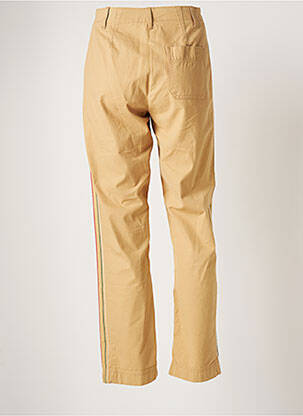 Pantalon droit fermeture zippée sous rabat boutonné taille normale beige TOMMY HILFIGER femme