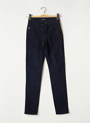 Pantalon slim stretch taille haute bleu ONE STEP femme