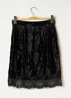 Jupe mi-longue fermeture zip latéral noir COMPTOIR DES COTONNIERS femme