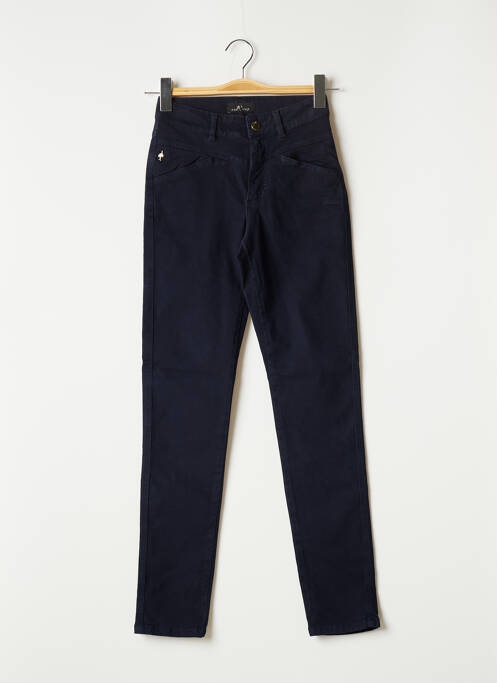 Pantalon slim stretch taille haute bleu ONE STEP femme