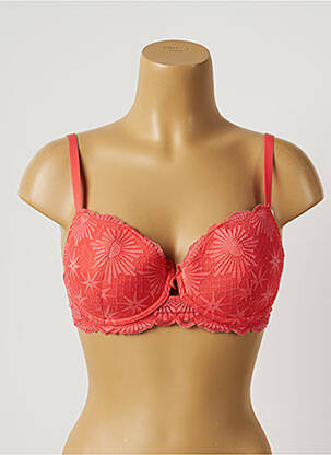 Soutien-gorge tissage dentelle haut soutien-gorge moulé orange PRINCESSE TAM-TAM femme