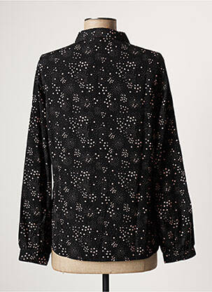 Chemisier coupe cintrée manches longues noir TBS femme