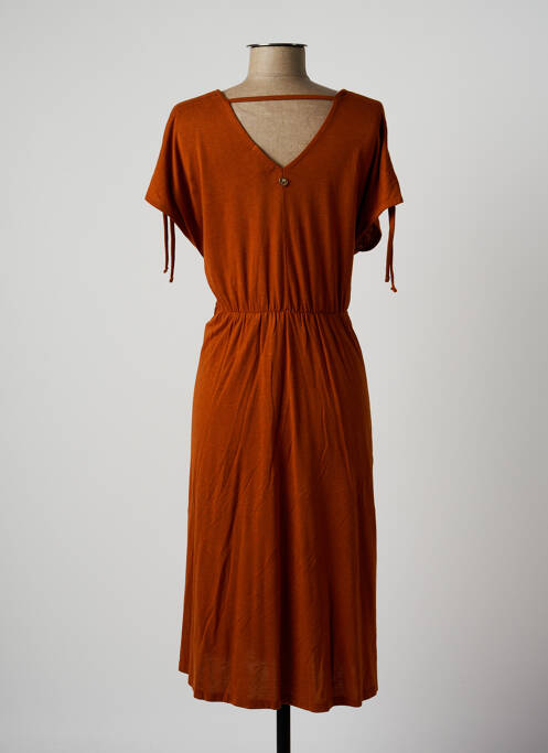 Robe mi-longue marron LOLA ESPELETA pour femme