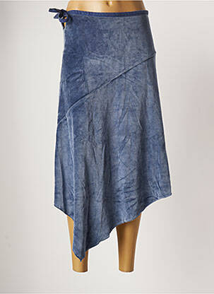 Jupe mi-longue bleu ALBICOCA pour femme