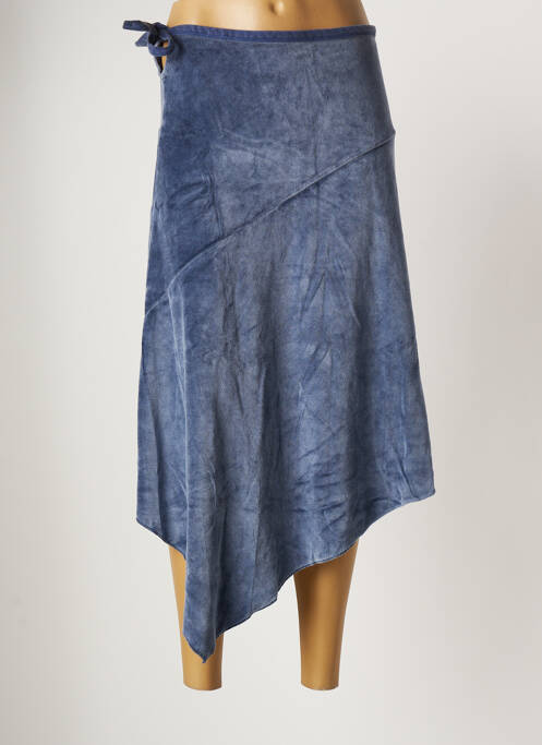 Jupe mi-longue bleu ALBICOCA pour femme