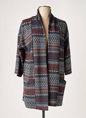 Gilet manches longues bleu C'EST BEAU LA VIE pour femme