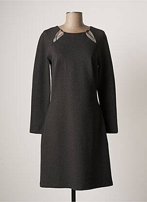 Robe mi-longue manches longues manches longues gris EVA KAYAN femme