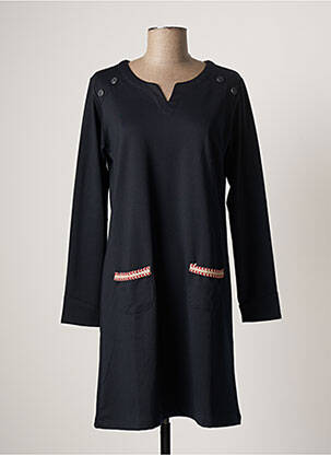Robe courte manches longues manches longues bleu THALASSA femme