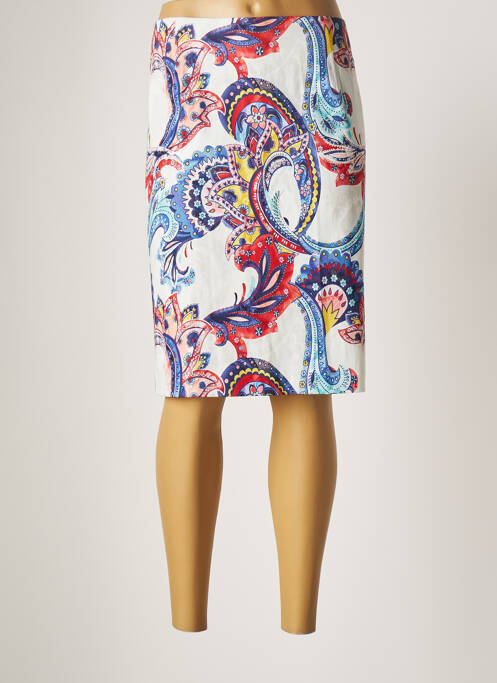 Jupe mi-longue blanc PAUSE CAFE pour femme