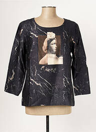 Blouse imprimé fantaisie manches 3/4 noir NICE THINGS femme