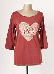 T-shirt rouge MAISON SCOTCH pour femme seconde vue