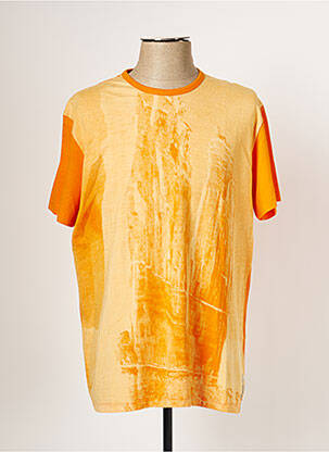T-shirt orange DESIGUAL pour homme