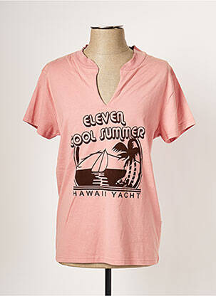 T-shirt rose ELEVEN pour homme