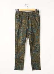Pantalon slim taille basse taille basse vert REIKO femme