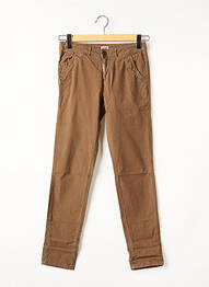 Pantalon chino taille basse taille basse marron REIKO femme