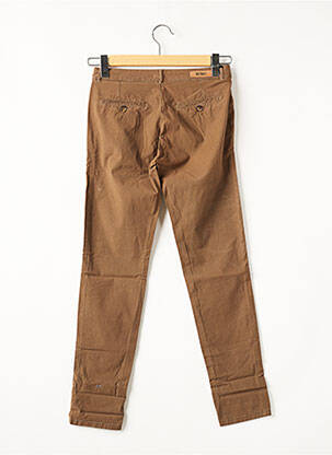 Pantalon chino taille basse taille basse marron REIKO femme