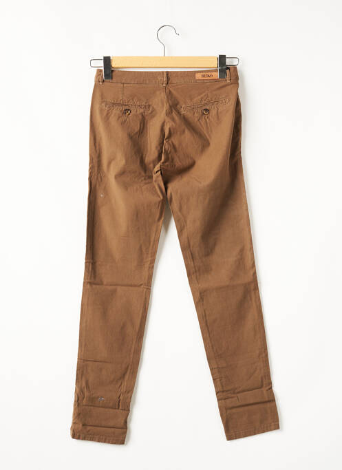 Pantalon chino marron REIKO pour femme