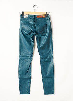 Pantalon slim broderie rivets taille basse bleu FREEMAN T.PORTER femme