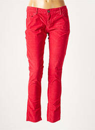 Pantalon slim taille basse taille basse rouge REIKO femme