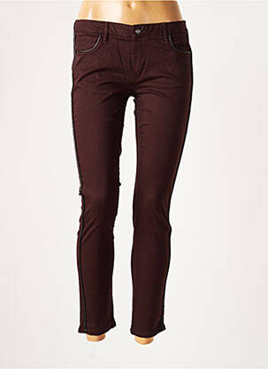 Pantalon slim taille basse taille basse rouge REIKO femme