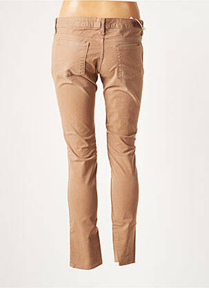 Jeans skinny stretch taille basse marron REIKO femme