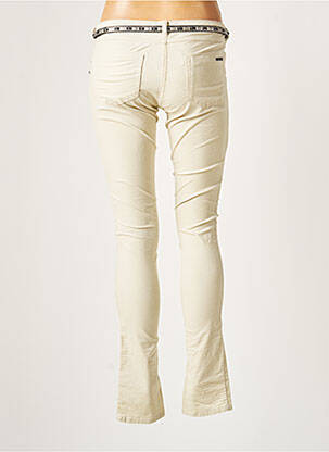 Pantalon slim taille basse taille basse beige MAISON SCOTCH femme