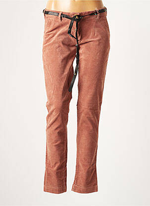Pantalon slim stretch taille normale marron MAISON SCOTCH femme