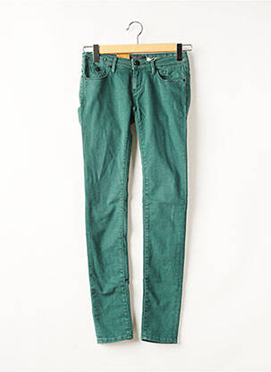 Jeans coupe slim stretch taille normale vert MAISON SCOTCH femme