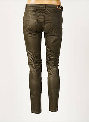 Pantalon slim broderie rivets taille basse vert SALSA femme