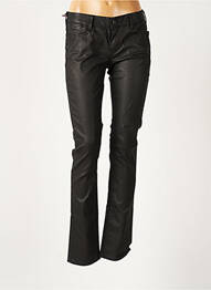 Pantalon slim broderie rivets taille basse noir TEDDY SMITH femme