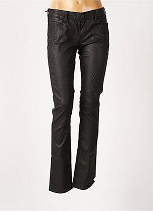 Pantalon slim broderie rivets taille basse noir TEDDY SMITH femme