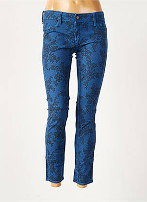 Pantalon slim taille basse taille basse bleu MELTIN'POT femme