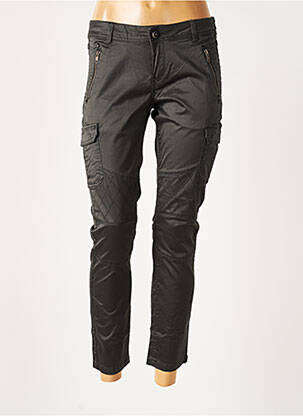 Pantalon cargo poches taille basse noir TEDDY SMITH femme