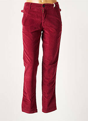 Pantalon chino fermeture zippée sous rabat boutonné taille normale rouge AVIDA DOLLARS femme