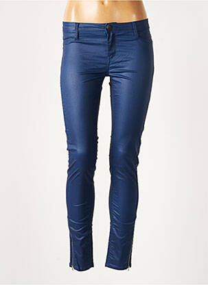 Jegging zippé bas des jambes taille basse bleu TEDDY SMITH femme