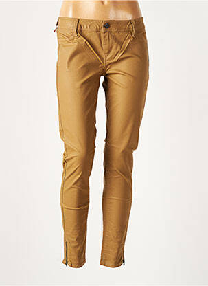 Jegging tissage enduit taille basse marron TEDDY SMITH femme