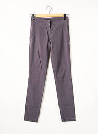 Pantalon chino tissage popeline taille normale gris MY PANTS femme