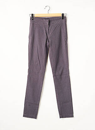 Pantalon chino tissage popeline taille normale gris MY PANTS femme